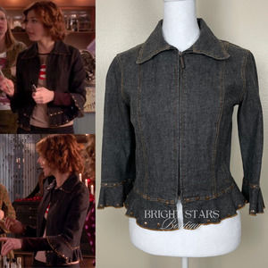 Rare Vintage Dark Denim Studded Jacket ASO Willow Rosenberg BtVS Y2K